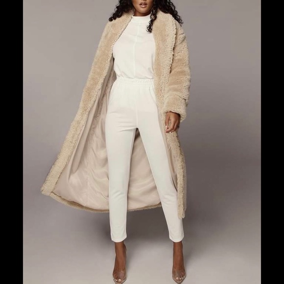 JLUXLABEL Jackets & Blazers - JLux Label tan teddy bear coat